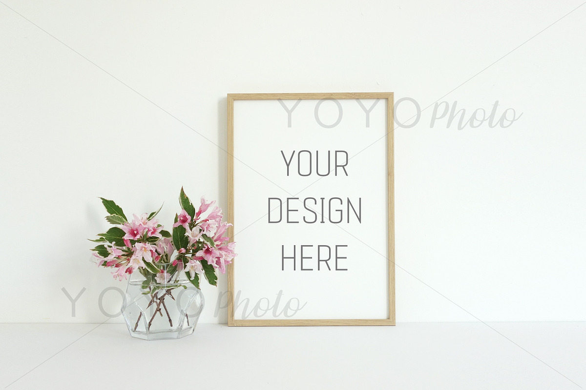 Poster Frame Mock Up, Styled Stock, a Print Template by YOYO Photo (Photo 1 of 2)
