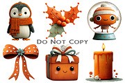 Cute Cartoon-Christmas Clipart, an Illustration by Craft Nest (Thumbnail 4 of 10)