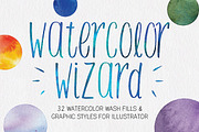 Watercolor Wizard Illustrator Action, an Action Add-On by Foxtail Pine Studio (Thumbnail 2 of 3)