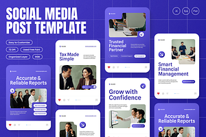 Accounting Service Instagram Post, a Social Media Template by Annora Studio