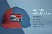Flatbill Hat with Patch Mockup, a Hat Mockup by Sombrero Craft (Thumbnail 3 of 3)