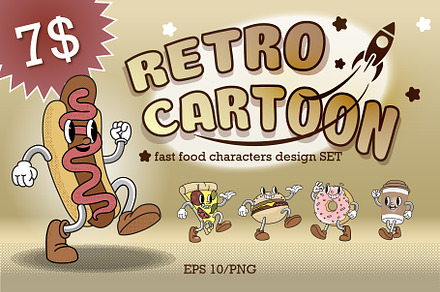 Retro Cartoon Character design