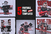 Football Sport Social Media Bundle, a Poster Template by Samtiv Studio (Thumbnail 1 of 5)
