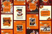 Halloween Cafe Instagram Templates, a Social Media Template by Supanium Studio (Thumbnail 1 of 5)