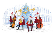 Christmas set with Santa., a Decorative Illustration by Laifalight (Thumbnail 12 of 12)