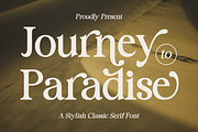 Journey to Paradise - Modern Stylish, a Serif Font by RockboyStd (Thumbnail 1 of 12)