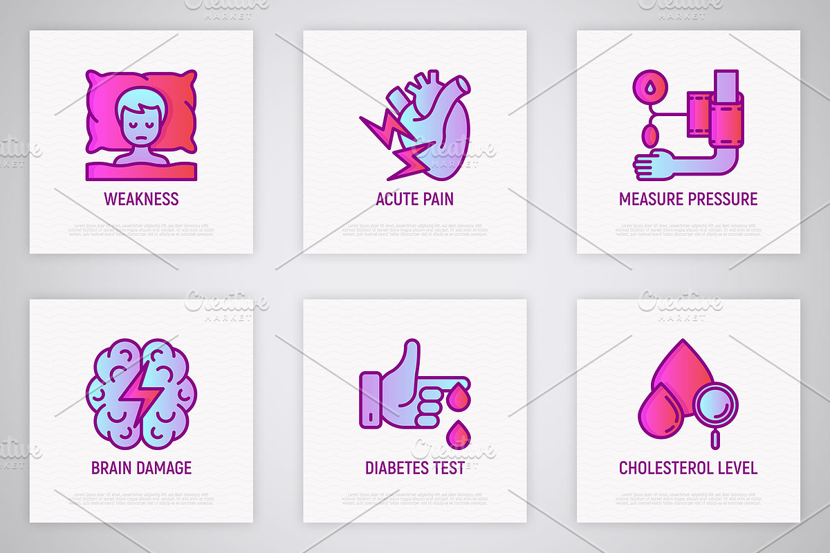Heart Attack | 16 Thin Line Icons, an Outline Icon by Alex Blogoodf (Photo 6 of 11)