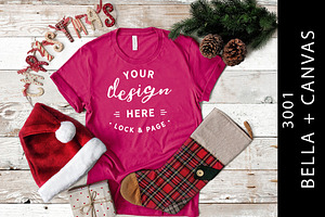 Berry Christmas T Shirt Mockup BC