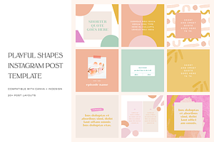 Playful Instagram Post Template Set