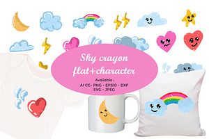 Crayon weather sky bundles