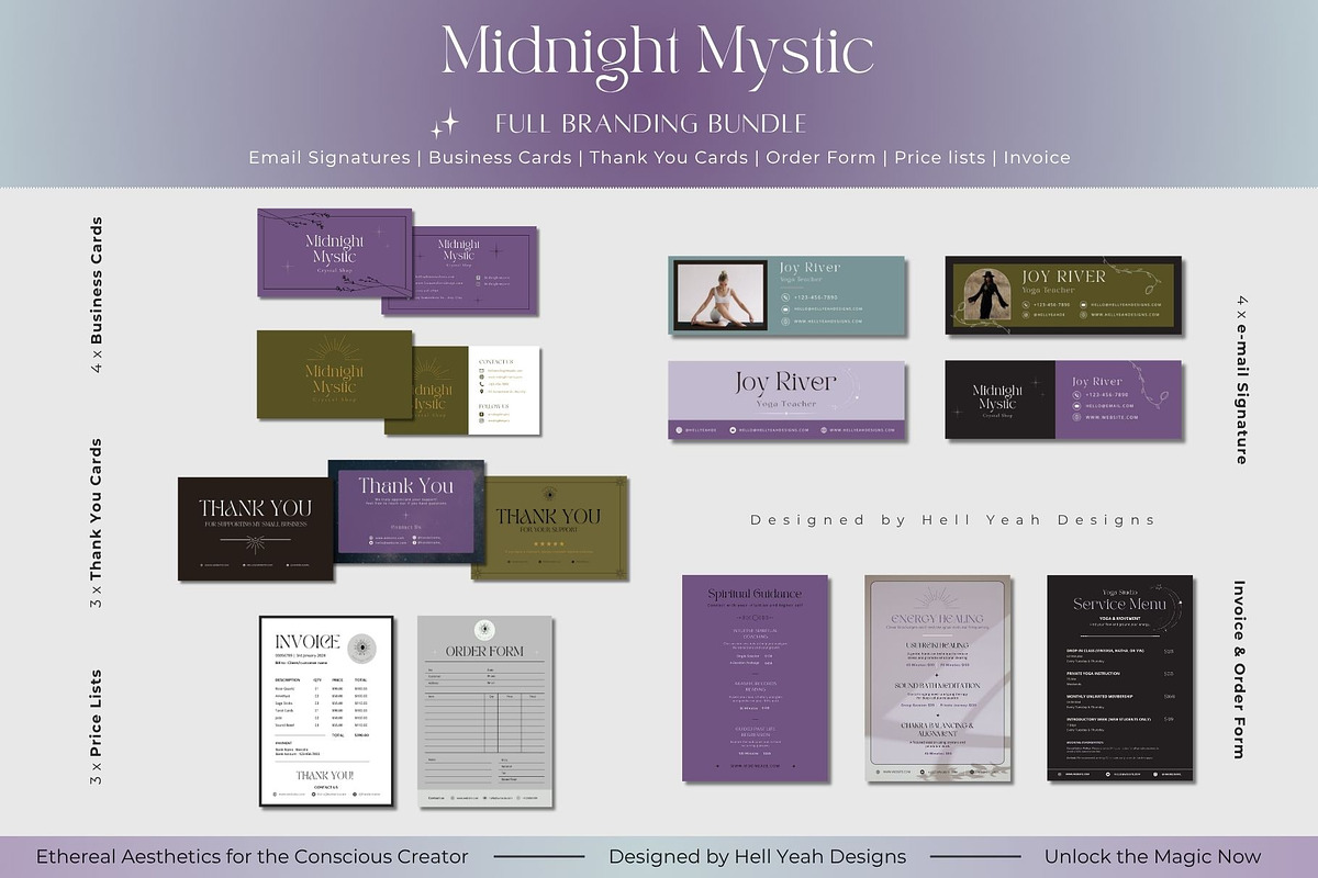 Midnight Mystic Branding Starter Kit, a Social Media Template by Hell Yeah Designs (Photo 6 of 15)