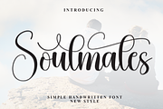 Soulmates | Script Font, a Handwritten Font by Scratchones (Thumbnail 1 of 9)