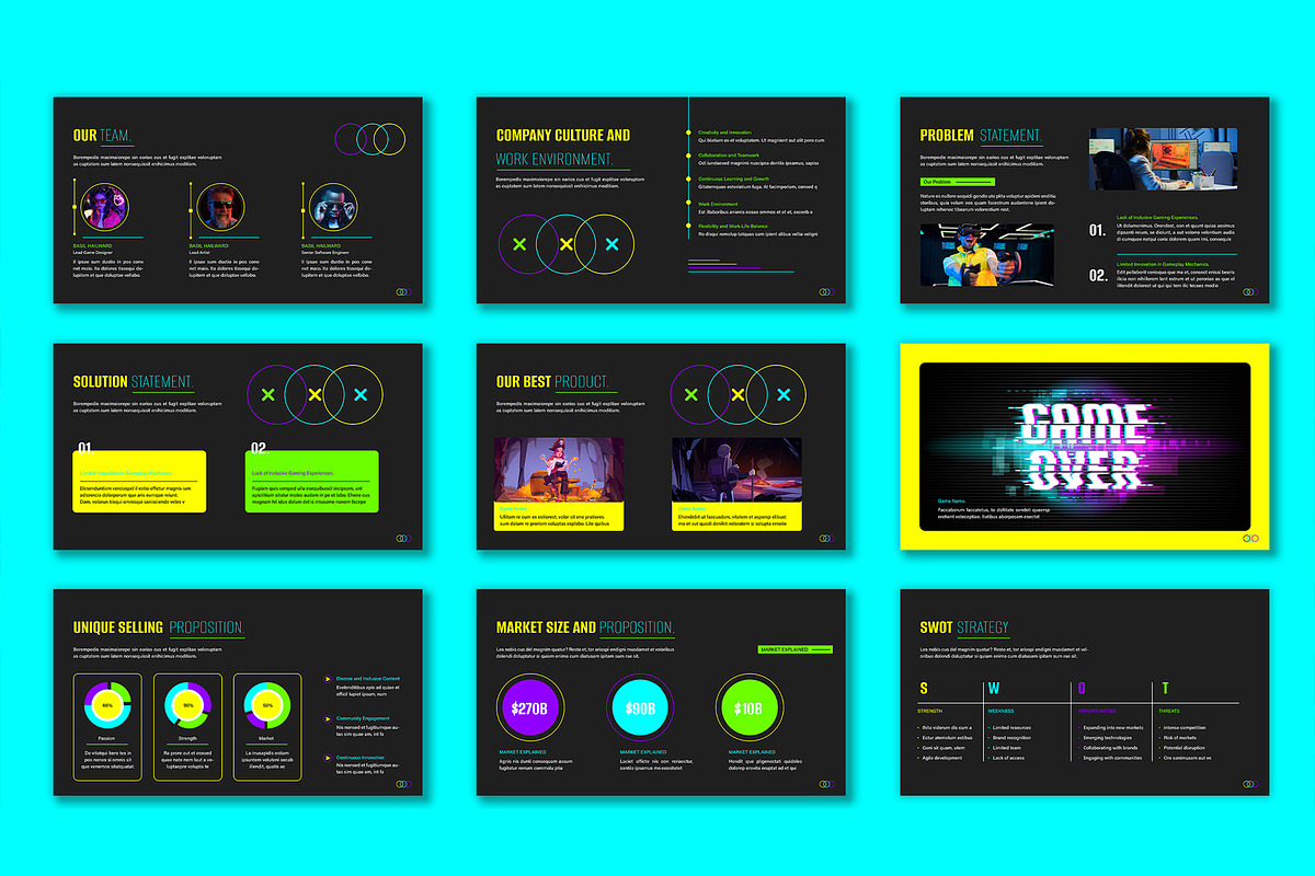 Gaming Company Profile Presentation, a Presentation Template by Mighty-Slide (Photo 3 of 4)