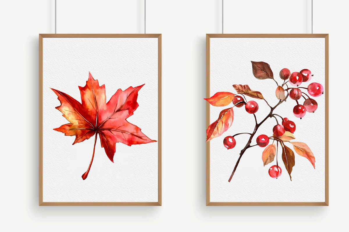Watercolor Fall Clipart, an Illustration by Libby Wishes (Photo 5 of 6)