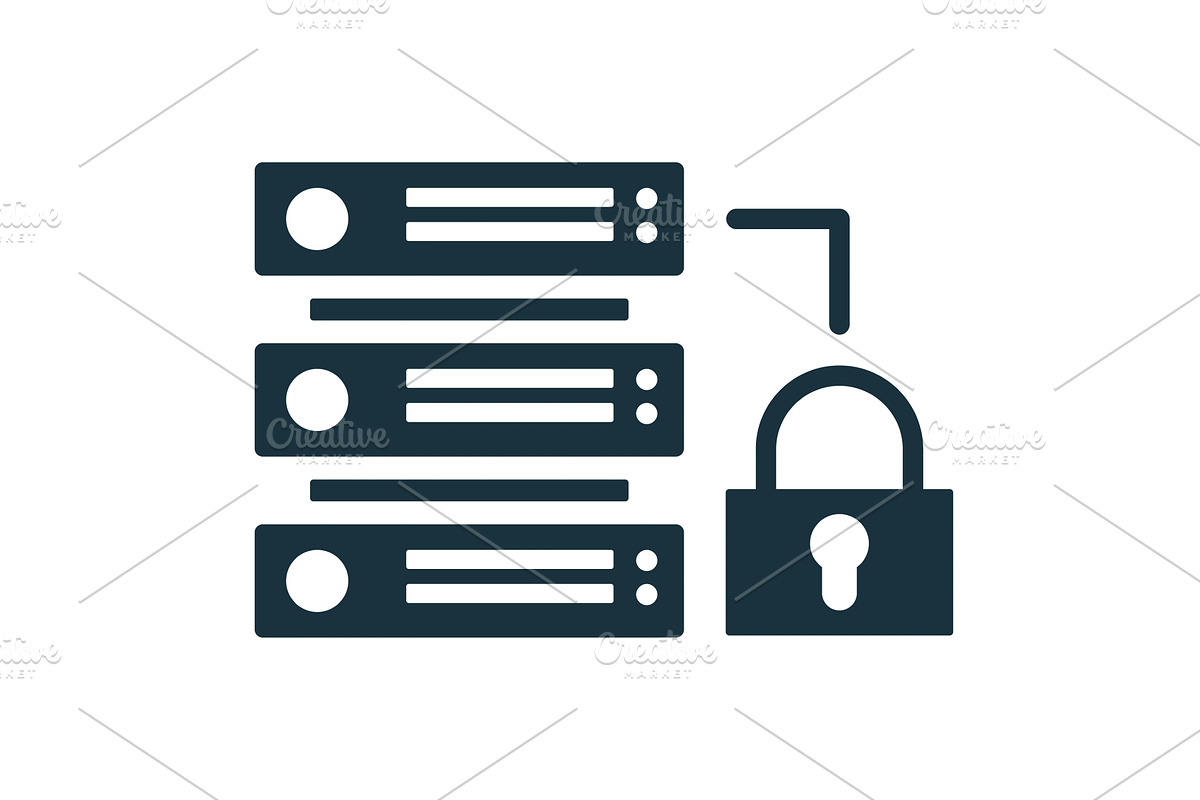 Server security system protecting, a Technology Illustration by Aimagenarium@gmail.com