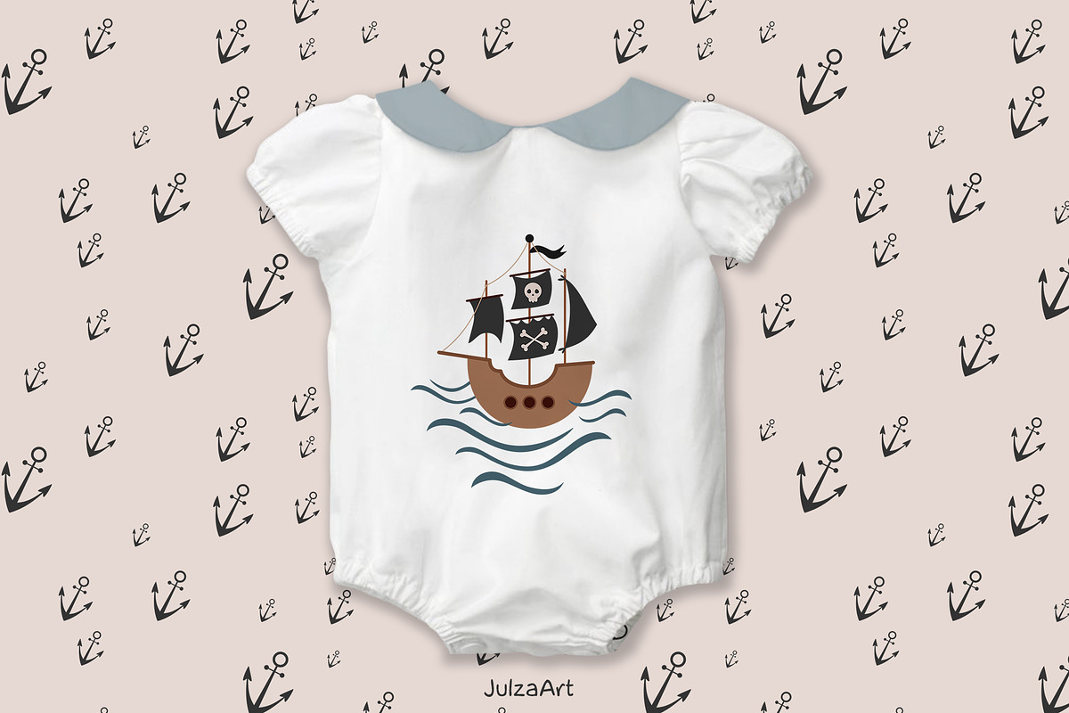 Pirate animals collection, a Seasonal Illustration by JulzaArt (Photo 6 of 10)