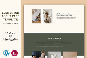 About Page Elementor Template for WP