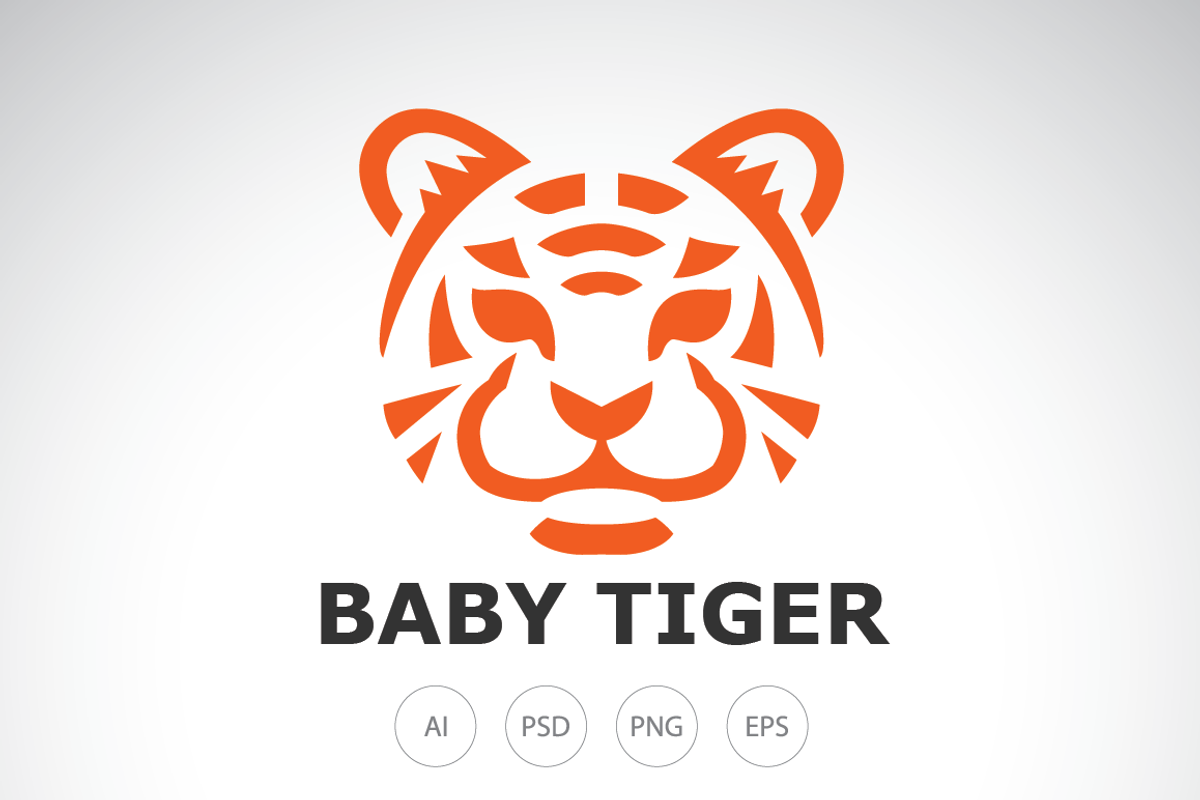 Baby Tiger Cub Logo Template, a Branding & Logo Template by Heavtryq Design (Photo 1 of 4)