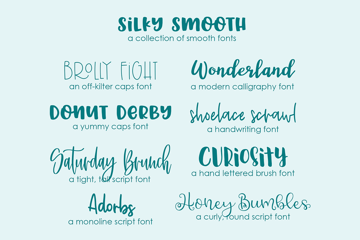 Silky Smooth Font Bundle preview 2
