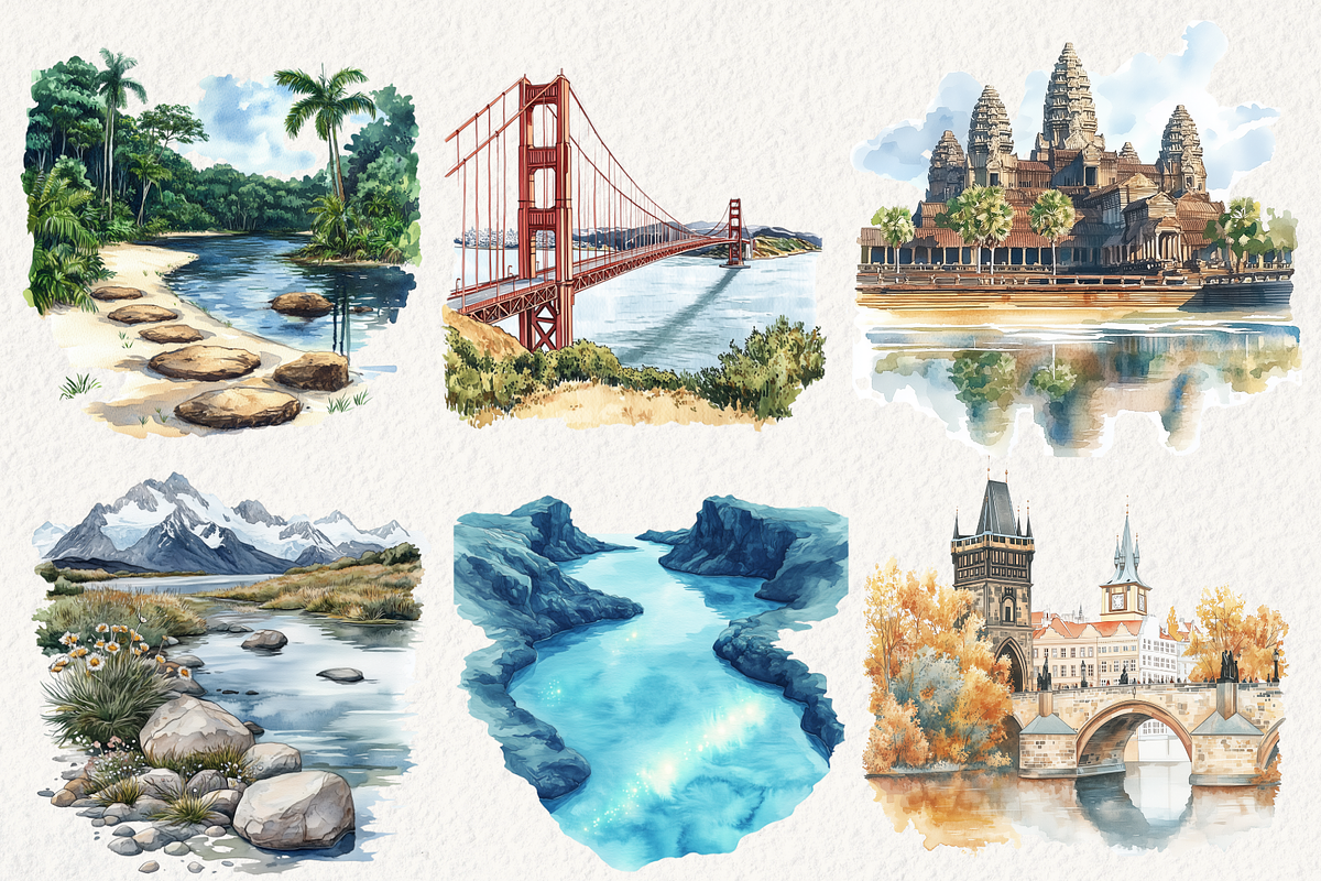 Bucket List Destination Clipart, an Illustration by NadiaTheronArt (Photo 2 of 7)