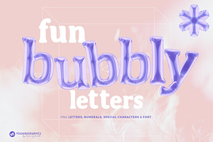 Purple Pop 3D Letters And Font