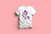 Cute Unicorn Standing Cartoon, an Animal Illustration by Artstorystudio (Thumbnail 2 of 3)