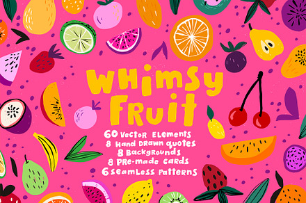 Whimsy Fruit vector iillustration, a Food Illustration by ShooShooShop