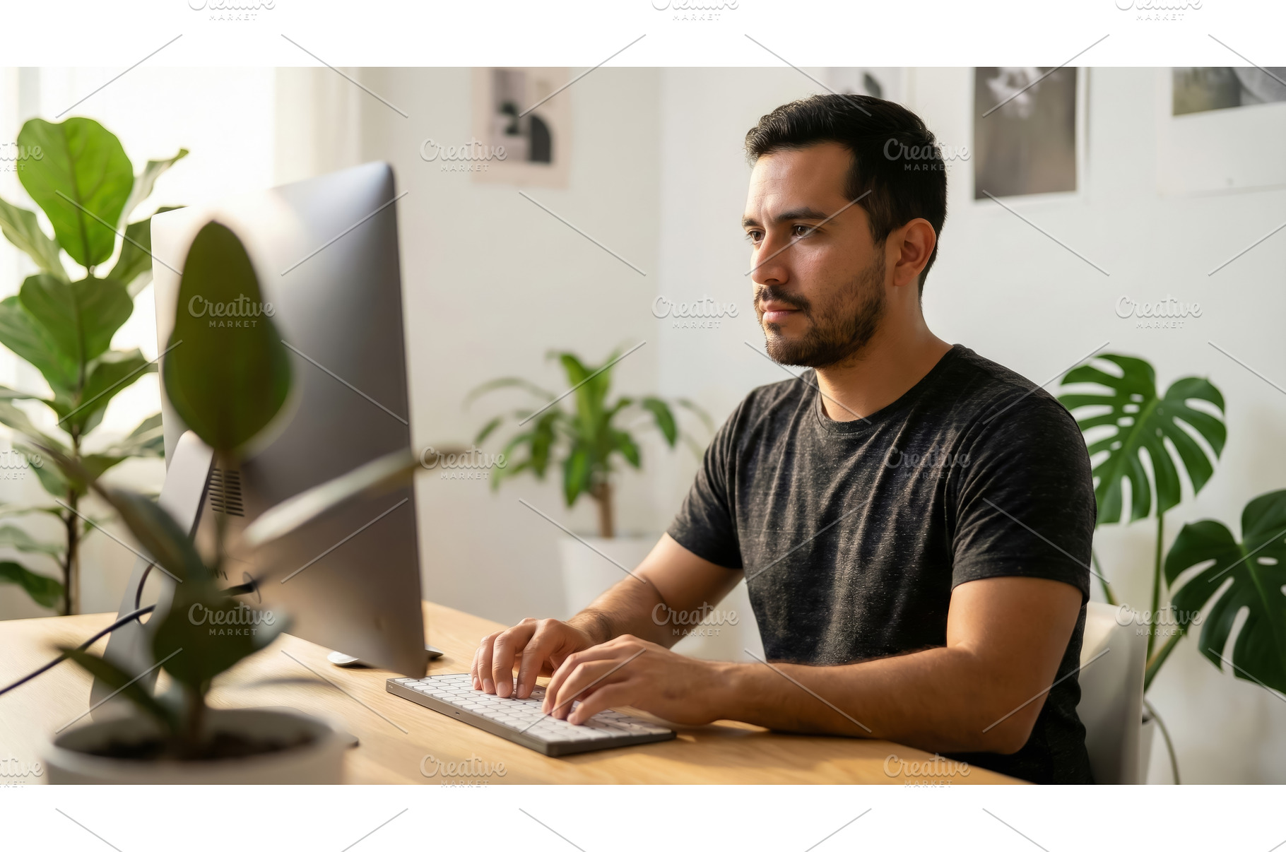 Guy Working at Home, a Technology Photo by CREATIVEDEF