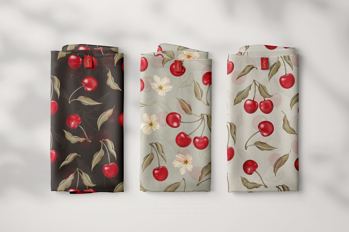Cherry - Pattern Collection, a Pattern Graphic by PatrushevaYana (Photo 7 of 11)