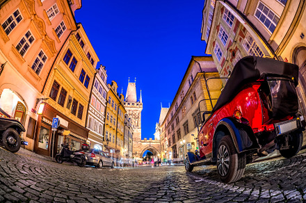 Nighttime at Mostecka street. Prague, an Architecture Photo by kirill.makes.pics