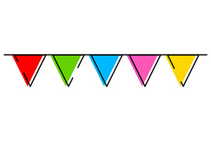 Flags garland., a Decorative Illustration by incomible