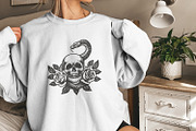 Skull Snake PNG, Floral Skull, an Illustration by SharpMarketplace (Thumbnail 9 of 9)