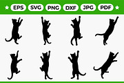 Climbing Cat Silhouettes Vector Set, an Object Graphic by Artonix (Thumbnail 1 of 3)
