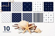 Classic Nautical Seamless Patterns, a Pattern Graphic by Iryna Danyliuk (Thumbnail 2 of 3)