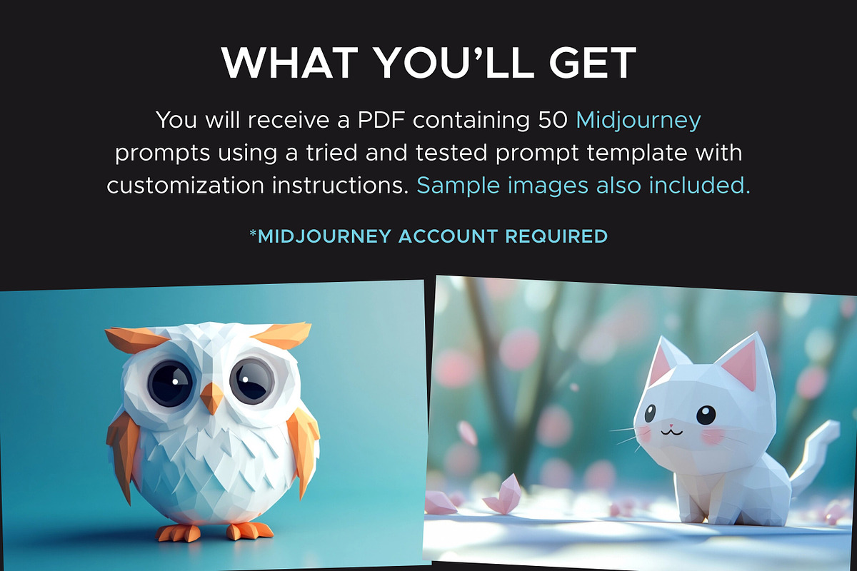 50 Low-Poly Character Prompts, an Object Graphic by MadeByAI Studio (Photo 2 of 6)