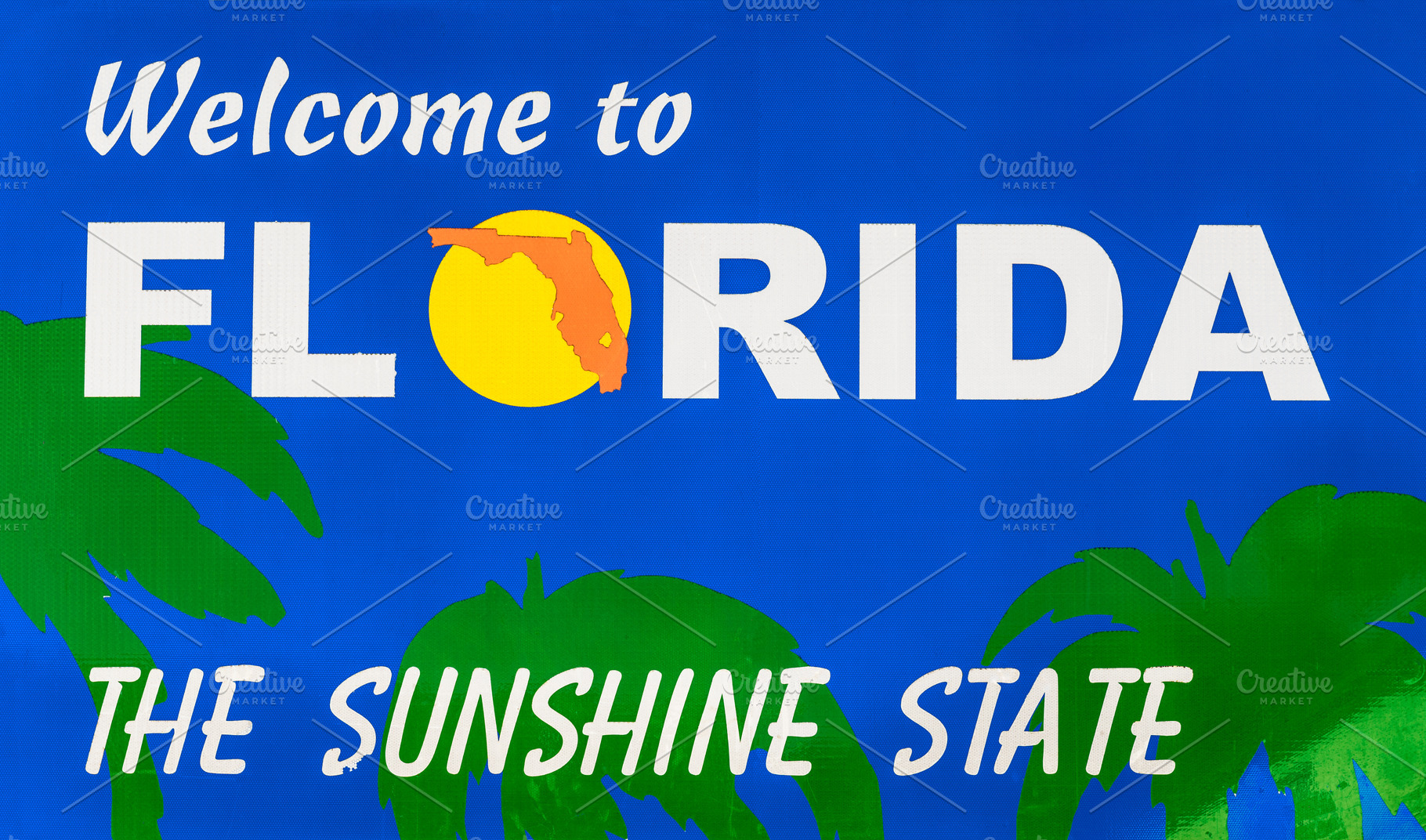 Welcome to Florida road sign, a Transportation Photo by Nick Fox