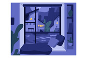 Window view at different time of day, an Object Illustration by Good Studio (Thumbnail 5 of 5)