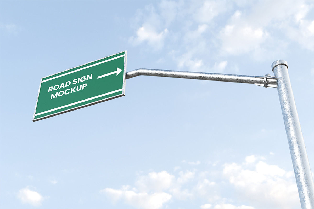 Road Sign Mockup, an Advertising Mockup by swsi-studio (Photo 5 of 5)