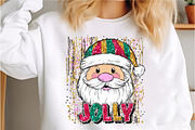 Jolly Santa Brushstroke Glitter Png, an Illustration by Libby Wishes (Thumbnail 2 of 6)