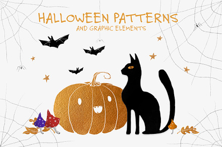 Halloween patterns. Textile design