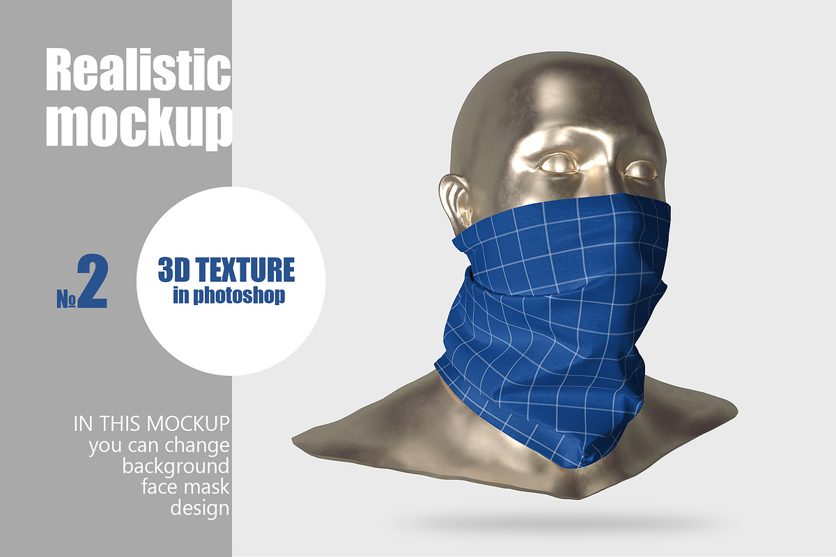 Face mask mockup 2, a Mask Mockup by Radmila (Photo 1 of 6)