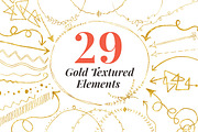 29 Gold Textured Elements, an Object Graphic by Fathima's Studio (Thumbnail 1 of 4)