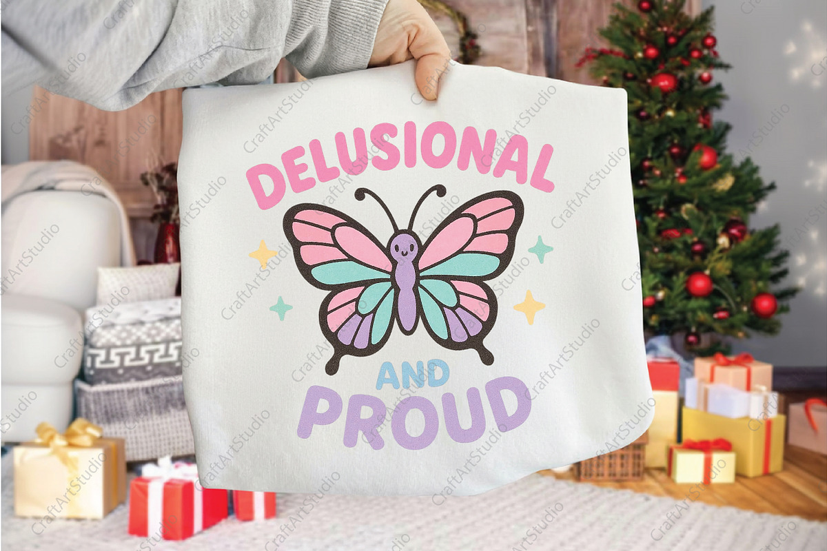 Delusional and Proud Butterfly PNG, an Illustration by CraftArtStudio (Photo 3 of 4)