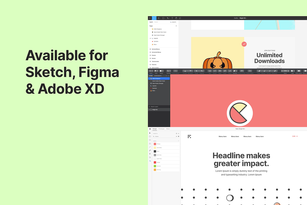 Bright Kit Web Layouts, an UI Kit Template by Fabrx Design (Photo 5 of 5)