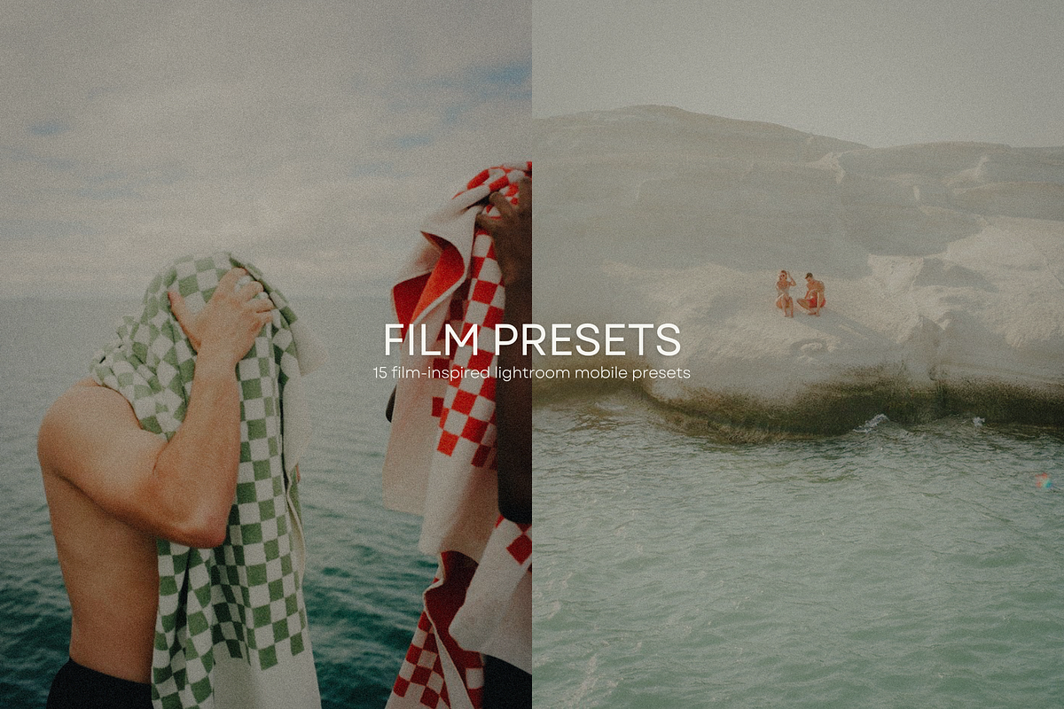 15 FILM LIGHTROOM MOBILE PRESETS, a Preset Add-On by AmuletPresets (Photo 1 of 11)