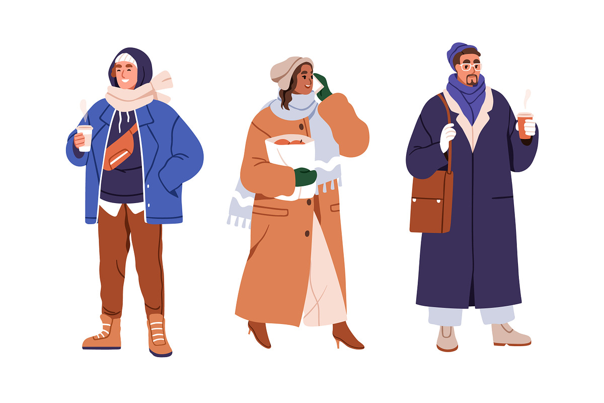 People in fashion winter clothes set, a Person Illustration by Good Studio (Photo 3 of 5)