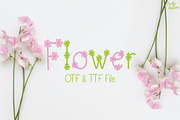 Flower Font, a Handwritten Font by LivelyAutumn11.11 (Thumbnail 1 of 4)