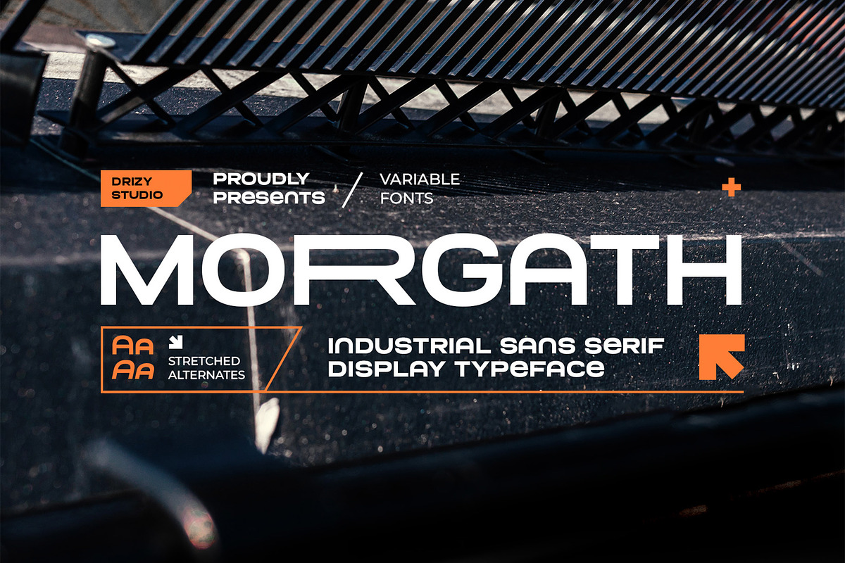 Morgath - Industrial Sans Serif Font, a Sans Serif Font by Drizy (Photo 1 of 10)