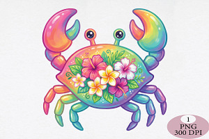 Summer Crab PNG, an Illustration by Daily.Designs