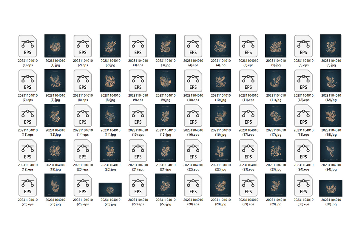 Phoenix elements vector set, an Animal Illustration by DesignFolioHub (Photo 4 of 4)